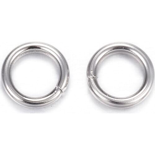 7mm/12mm 304 Stainless Steel Jump Rings Close but Unsoldered Split Rings for DIY Jewelry Making