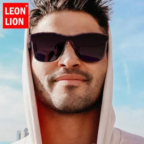 LeonLion Polarized Square Mens Sunglasses Brand Designer Glasses Men/Women Oversized Vacation Female Male Goggle Driving Glasses