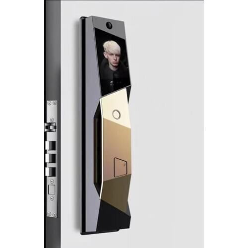 Face Recognition S923MAX Smart Camera Lock With Peep Hole Screen Wifi APP Fingerprint Palmprint Key Card Smart Door Lock