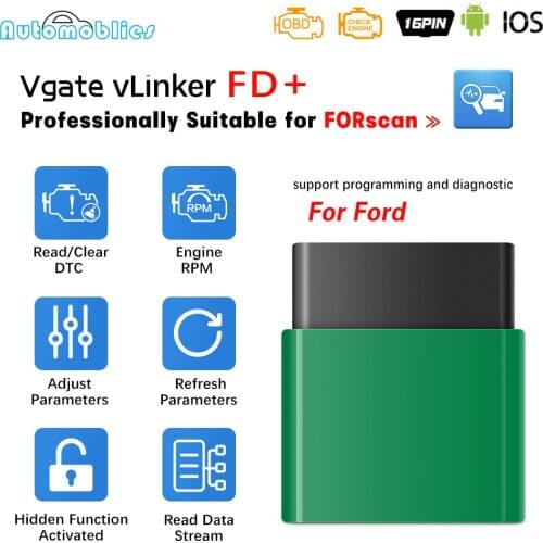 Vgate vLinker BM+ For BMW Bimmercode OBD2 ELM327 V2.2 For BMW Car Diagnostic Scanner ELM 327 Wireless BT4.0 wifi for IOS