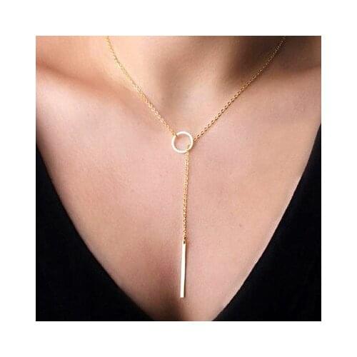 Vintage Circle Necklaces For Women Fashion Pearl Pendant Chain Necklace 2021 NEW Jewelry