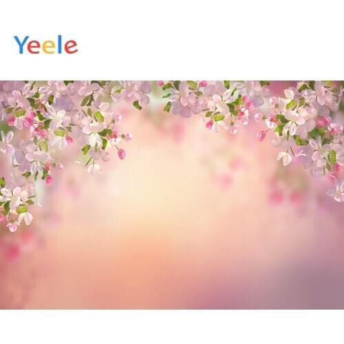 Yeele Pink Flowers Bokeh Baby Portrait Photozone Photo Backgrounds Wedding Customized Photographic Backdrops For Photo Studio