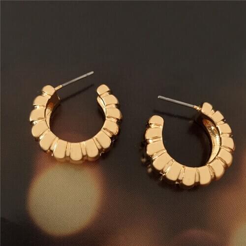 Gold Color Stainless Steel Hoop Earrings for Women Small Simple Round Circle Huggies Ear Rings Steampunk Accessories