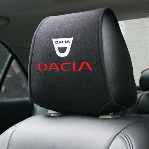 1pcs car headrest cover auto fit for Dacia Duster Logan Sandero 2 Mcv Sandero Car Seat Cover