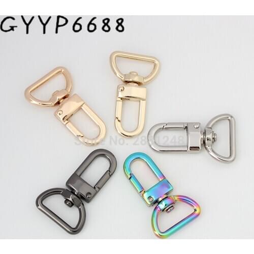 10-30pcs 20mm High quality tone trigger snap hook clasp metal clip swivel dog leash purse parts making rainbow hardware