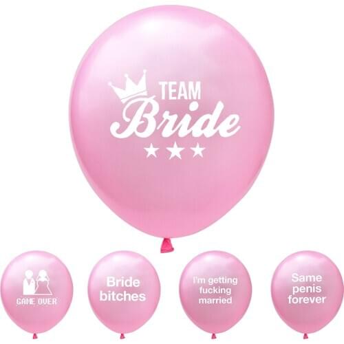 20pcs/set Pink 12 Inch Letter BRIDE TO BE Get Married Round Latex Balloon Wedding Bride Single Party Bar Decor Engagement Ballon