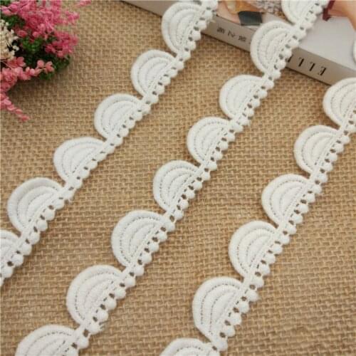 20Yards Water Soluble Lace DIY Garment Accessories Embroidery Fabric Lace Trims 19mm