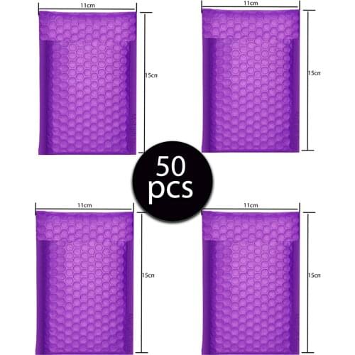 2021 50PCS Mailer Poly Purple Bubble Padded Mailing Envelopes For Mailer Gift Packaging Self Seal Bag Bubble Padding Mailer Gift