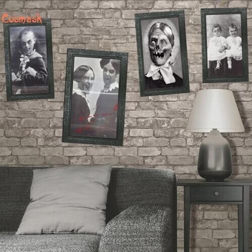 Cosamask Halloween 3D Ghost Photos Frame Halloween Decoration Spooky Bachelorette Party Delivers Crafts Delivers Horror Props