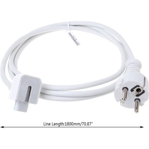 EU Plug AC Power Adapter Extension Cable for macbook Pro 11 12 13.3 15