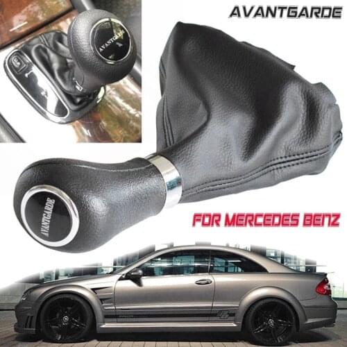 Automatic Car Shift Gear Knob Leather Boot Gaitor Cover for Mercedes Benz W204(C63 C204) W207(C207) AVANTGARDE