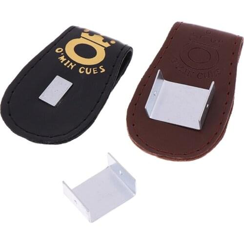 Pool Billiards Snooker Accessories Leather Magnetic Belt Clip Chalk Holder Accessory 2 Colors