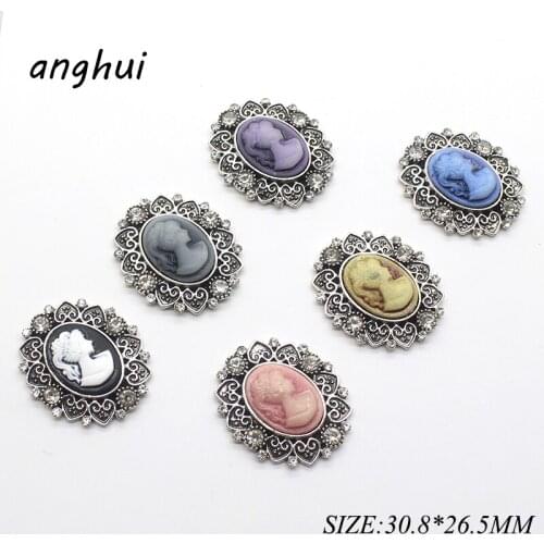 10Pcs /Lot Metal Alloy Decorative Rhinestone Buttons, Scrapbook DIY, Used For Wedding Decoration Bow Center Accessories