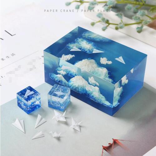 New 3 pcs/lot Different style Resin mini Paper Crane Paper Plane material epoxy mold makeing jewelry filling for DIY jewelry