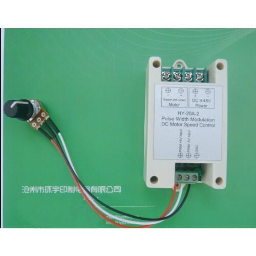 HY-20A-2 PWM DC Motor Speed Regulator Supports Variable Frequency Input Control 0-5v Control 9V-48V