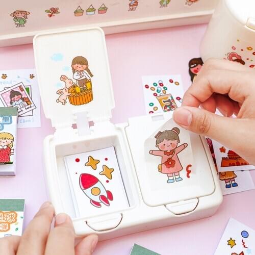 Kawaii Girl Boy Pattern Decoracion Diary Christmas Stickers DIY 50 Pcs/Pack Scrapbooking Stationery Sticker Student Supplies