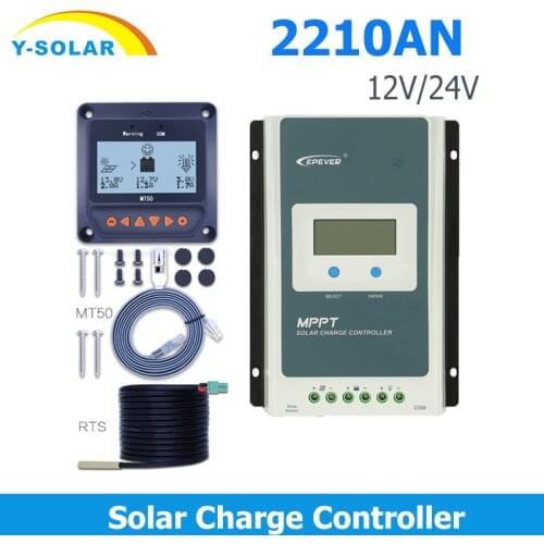 EPEVER 2210AN TracerAN Series MPPT 20A 12V 260W 24V 520W Auto Best Solar Panel charge with LCD Display Solar Charge Controller