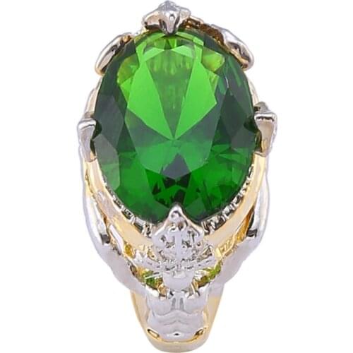 Hot Selling Women Engagement Ring Fashion Luxury Ladies Inlaid Mermaid Green Zircon Ring Clothing Accessories Gifts