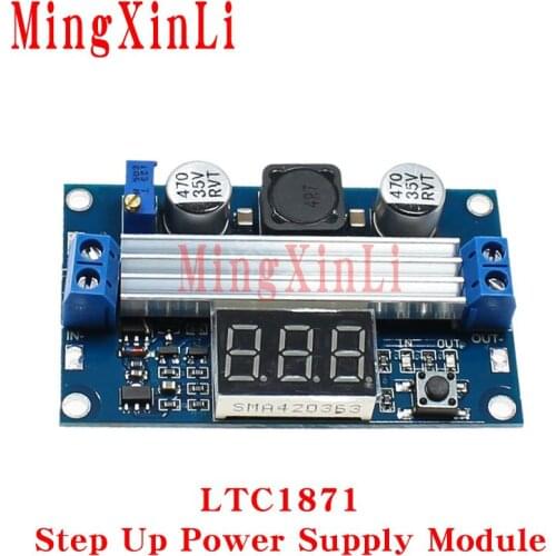 LTC1871 DC DC Step Up Booster Converter 3-35V To 3.5-35V DC + LED Voltmeter DC-DC Step Up Power Supply Module Voltage Regulator