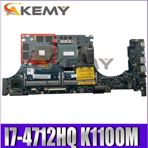 FOR DELL Precision M3800 Laptop Motherboard VAUB0 LA-9941P I7-4712HQ K1100M 2GB CN-0PPPP8 PPPP8 Mainboard notebook PC 100%Tested