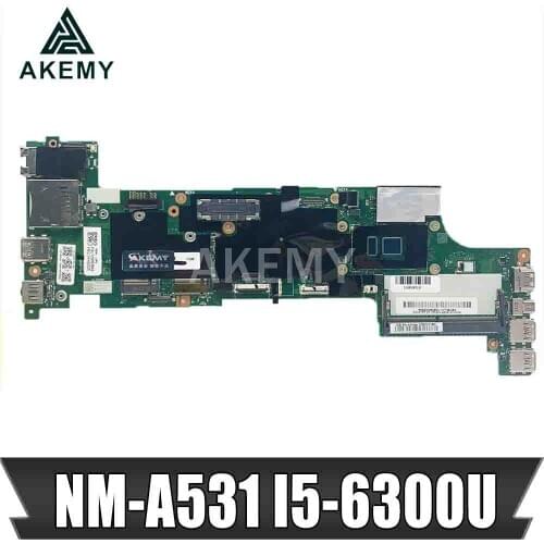 Laptop motherboard For Lenovo Thinkpad X260 NM-A531 01HX035 Mainboard Core SR2F0 I5-6300U DDR3