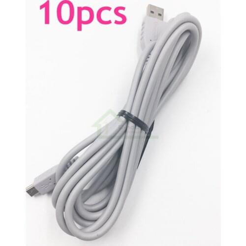 10pcs 2M Long Original Charging Cable Cord replacement for Wii Pro Controller also works for PSP 1000 2000 3000 for PS3
