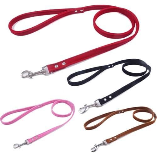 Soft Velvet Leather Dog Leashes For Small Medium Dogs Pet Training Leads Size XS S M Puppy Pet Products For Animals