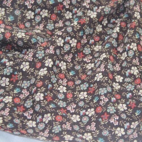 100% cotton vintage small floral sanded twill fabrics soft textile cloth for DIY handwork spring shirt skirt dress tissue