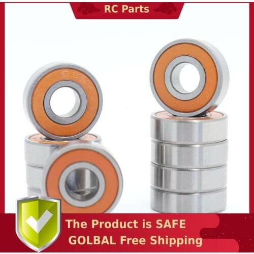 695-2RS Bearing ABEC-3 10PCS 5x13x4 mm Miniature 695RS Ball Bearings 619/5RS Z2V1 Orange Sealed bearing 695 2RS