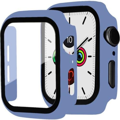 Cover for apple watch case 44mm 40mm 38mm 42mm iwatch case screen protector bumper Tempered Glass apple watch series 6 se 5 4 3