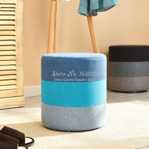 Nordic Rainbow Makeup Stool Modern Sofa Foot stools Creative Short Stool Fabric Change Shoes Stool