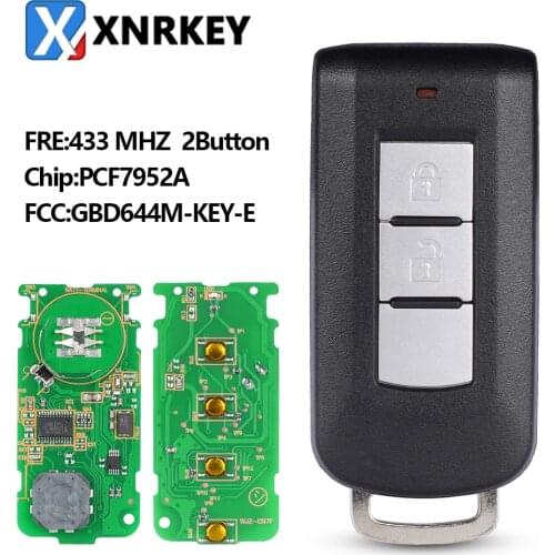 2 Button Smart Remote Key Fob 433Mhz PCF7952 ID46 for Mitsubishi Lancer Outlander ASX FCC: G8D-644M-KEY-E