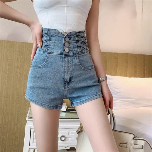Jeans for Women 2021 Summer New Korean Style High Waist Design Close-Fitting and Slim-Fitting Straight Pants