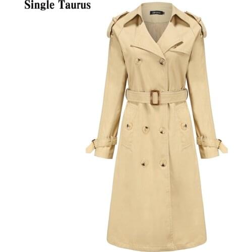2020 Fall Winter Female Trench Adjustable Waist Korean Clothes Long Coat Office Lady Casual Epaulet England Style Trenchcoat