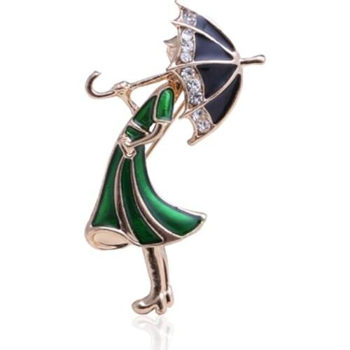 1pcs 48.5x27mm Fashion exquisite "You in the Wind" Dropping Oil Brooch for women wedding dress Accessories Girls Gift Dress Pins