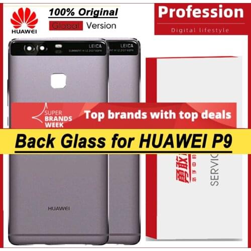 100% Original for Huawei P9 Back Battery Cover Housing Door Panel Case Battery Cover with Camera Lens