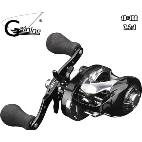 18+1BBs Baitcasting Fishing Reel Gear Ratio 7.2:1 Left and Right Hand Fishing Bait Casting Reel Saltwater Fishing