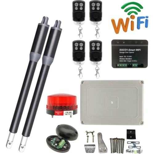200KG WIFI Remote Control Electric Swing Gate Opener Motor for Home Access Control Courtyard Garage Swing Door Drive Actuator