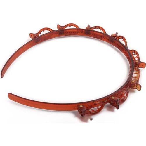 2020 Fashionable Korean multi-layer hollow woven bangs headband Head buckle partition clip hair band hair clip Hair Accessories