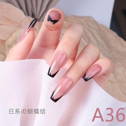 24Pcs French Nail Pink Nude French Ballerina Coffin False Nail Natural Press On Nails Fake Nails Tips Reusable Wear