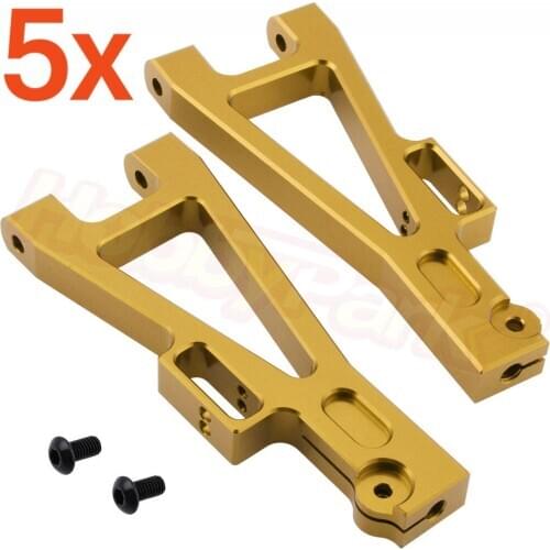 5Pairs Aluminum Lower Suspension Arms Upgrade Parts Replace EA1001 for JLB Racing CHEETAH 1/10 Brushless RC Car Monster Truck