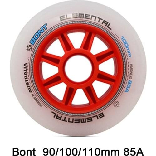 8pcs 100% Original Bont Inline Speed Skates Wheel 90mm 100mm 110mm 85 A Lemental Professional Skating Roller for Adult Kids