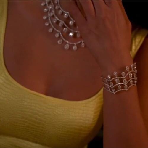 Accking Luxurious AAA Zircon Elements hemp rope shape Crystal Bracelet Fashion Jewelry Made with Wholesale