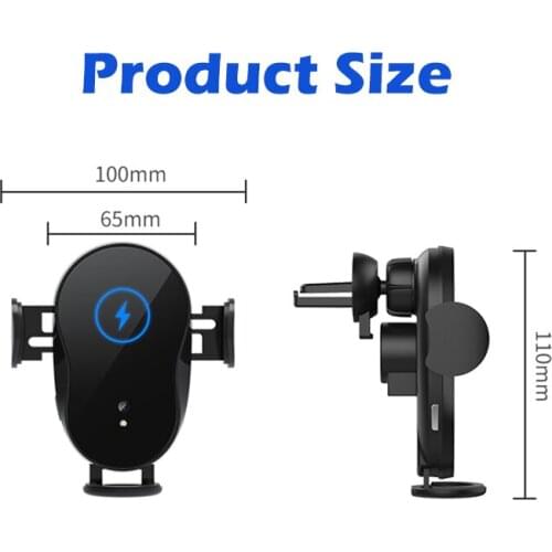 XS 15W Car Qi Wireless Charger Automatic Clamping for IPhone X 11pro Xs Samsung S10 S9 S8 Note10 8 Air Vent Mount Phone Holder