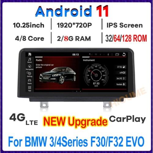 10.25" 8Core 8G+64G Android 10 Car Multimedia Player GPS Navigation for BMW F30 F31 F34 F32 F33 F36 2018-2019 EVO Radio Stereo