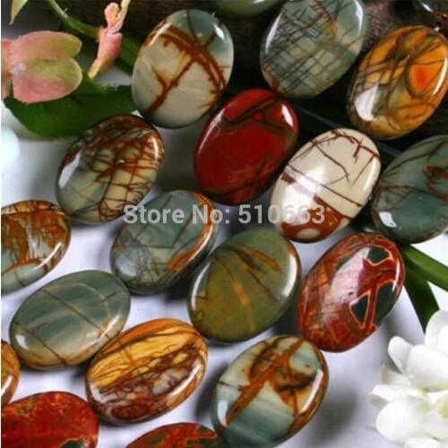 Hot Nature Picasso Jasper Nice Semi Precious Stone Beads Accessories For Fashion Charms Necklace Making 15.5" Length