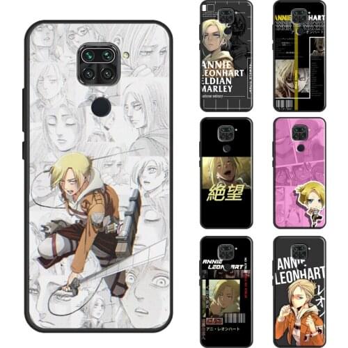 Annie Leonhart Attack on Titan Anime Case For Xiaomi Redmi Note 10 Pro Note 9 Pro 7 8 9S 8T Cover For Redmi 9T 9A 9C K40 7A 8A