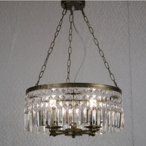 Crystal chandelier living room iron Nordic lighting bedroom lamp atmosphere modern minimalist country restaurant lights LED