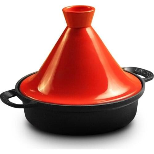 Don't pick the stove Taggie pot One pot ear 26CM cast iron pot thickened bottom enamel clay pot rice soup stew pot