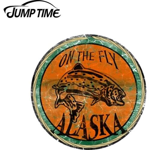 JumpTime 13 x 13cm For Alaska on the fly Logo Creative Car Stickers Fine Decal Vintage Occlusion Scratch Waterproof Decoration